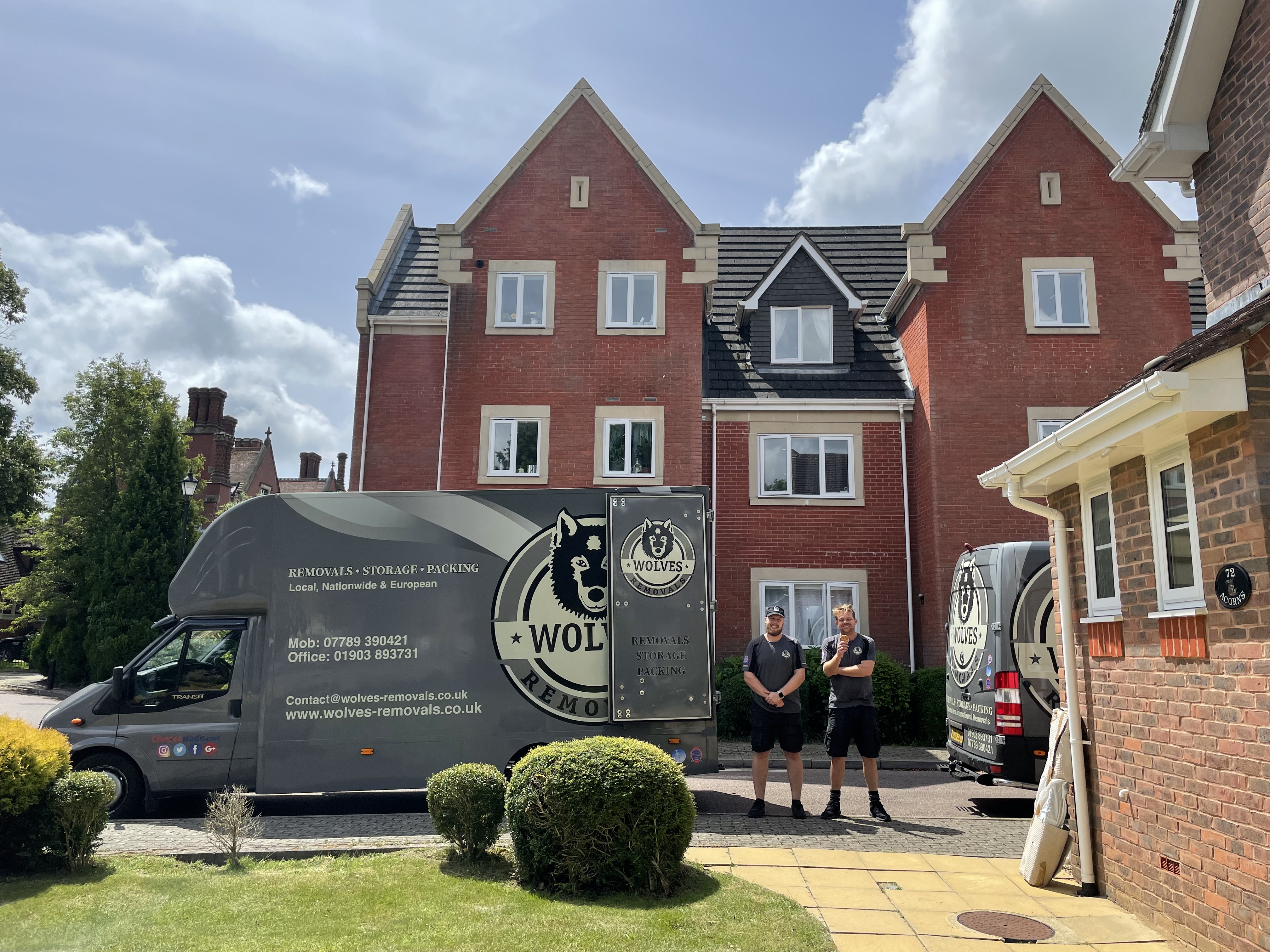 Team photo wolves removals West Sussex removals 