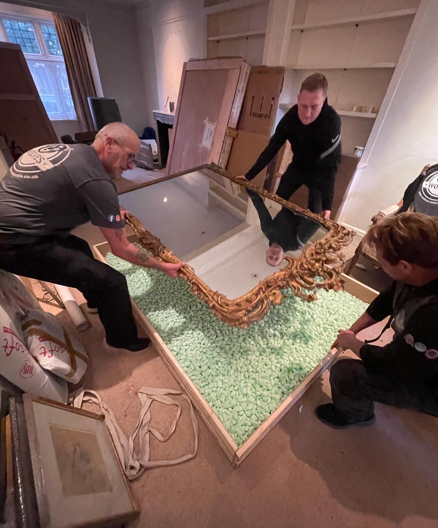 Antique mirror wolves removals 